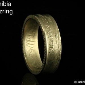 Coin ring South Africa - Ghana - Namibia - With engraving possible