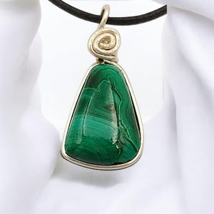 Natural Malachite Pendant - Healing Stone