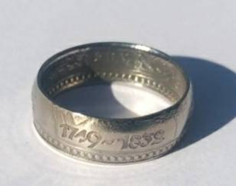 Johann Wolfgang von Goethe-Coin Ring-Ring-Coin Ring-Collector/'s Coin-Also possible as a necklace!