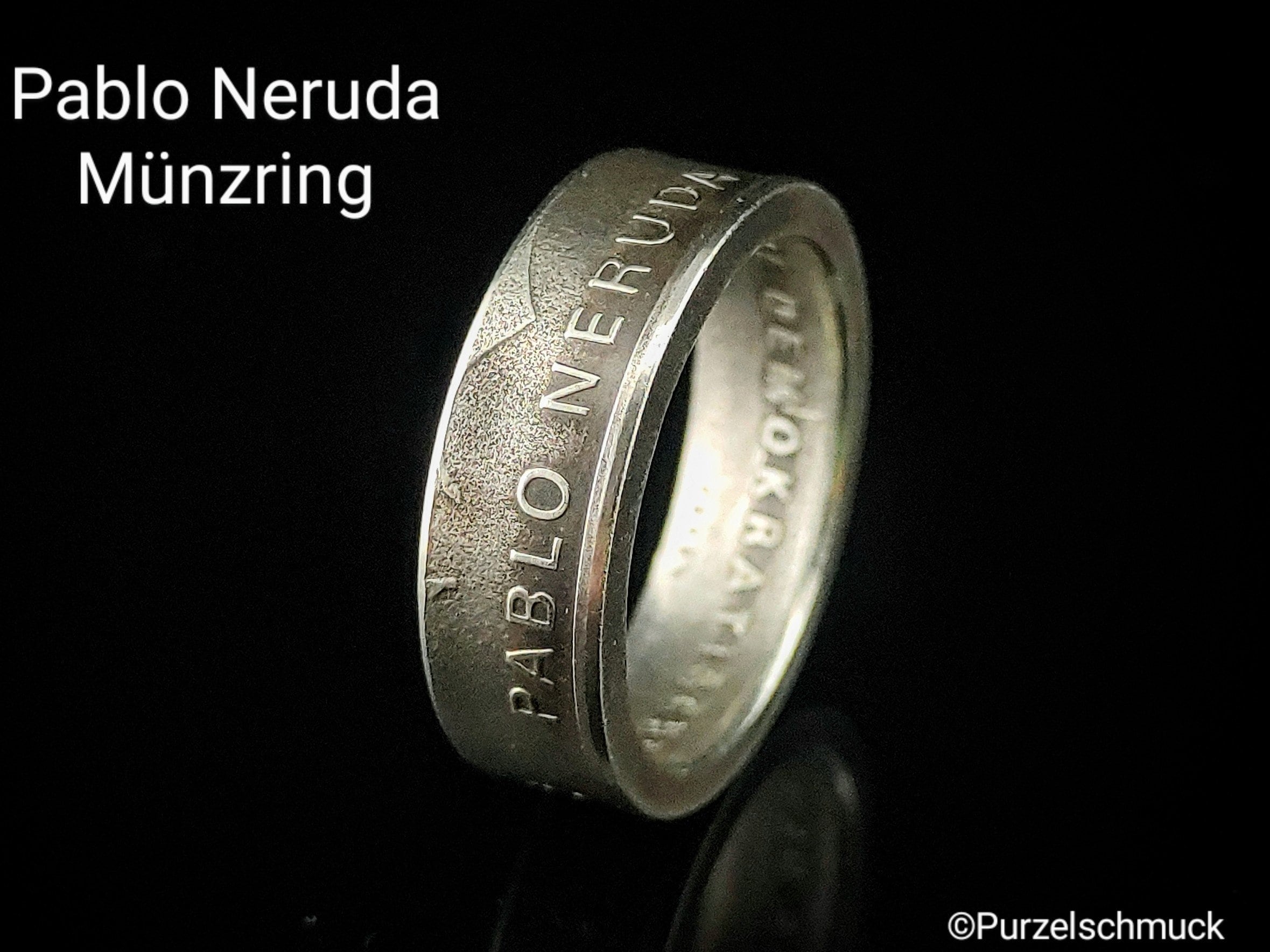 Chaplin Personalities Pablo Personalizable - Coin of Etsy Ring Charlie Sweden Handmade Possible Famous Neruda Engraving