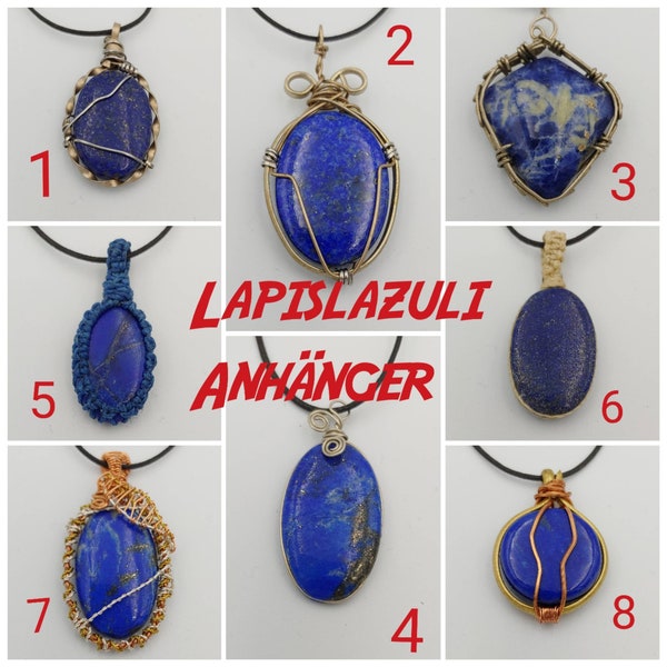 Natürliche Lapislazuli Anhänger - Wirewrap - Chile - Indien