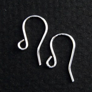 Sturdy ear hooks 925 silver 1 pair