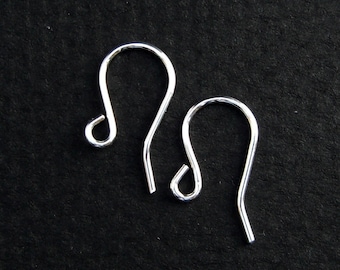 Sturdy Ear Hooks 925 Silver 1 Pair