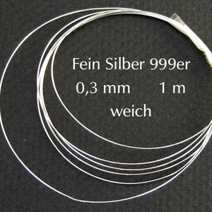 Fine silver wire 28 gauge soft 1 m