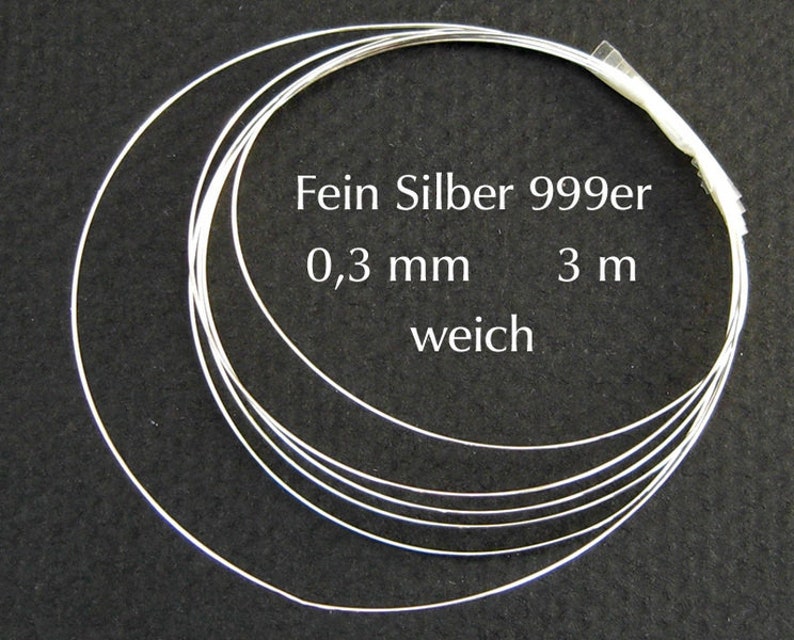 Fine silver wire 28 gauge soft 3 m image 1