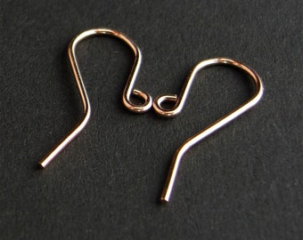 Small pink gold filled french ear wire