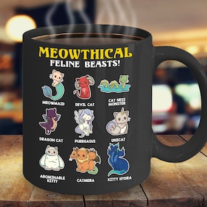 Meowthical Feline Beasts Mug | Meowthical Design | Funny Cat Lovers Mug | Cat Gift | Cat Lovers Gift Idea | Cute Cat Mug