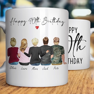 40Th Birthday Gift,Funny Birthday Mug,Best Friends 40Th Gifts,Custom 40Th Birthday Mug,50S,Personalized 40Th Birthday Mug,40th birthday mug