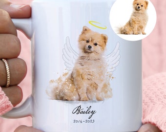 Custom Pet Mug Using Pet Photo + Name Pet Memorial, Dog Lover Gift, Pet Coffee Mug, Dog Face Mug, Custom Dog Portrait Mug, Dog Loss Gift