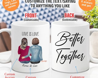 Lovely LGBTQ Pride Mug for Joyful Couples to Sip their Morning Beverages Together