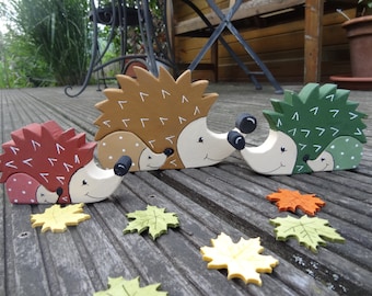 Hedgehog mother with baby (in different colors and sizes)