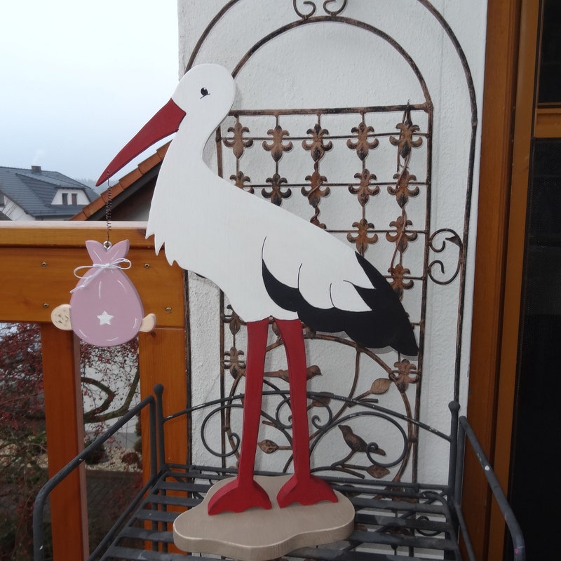 Storch Holz Zur Geburt Für Vorgarten Holz storch zur geburt - Etsy.de