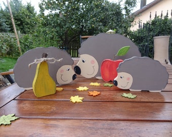 Hedgehog family 3-part