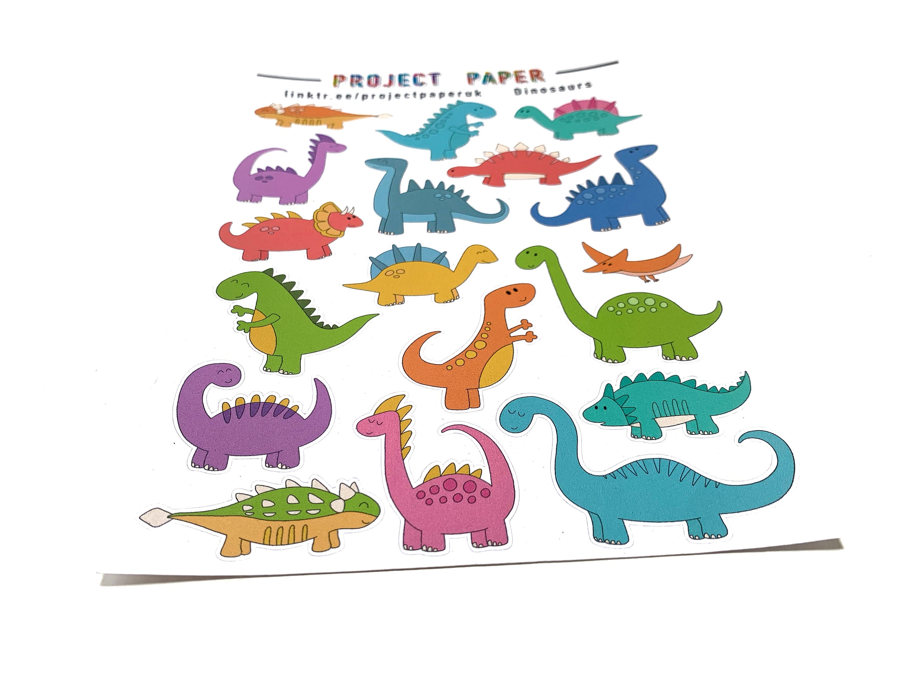 Dinosaur Sticker Sheet 1 recycled Paper Ecofriendly Etsy UK