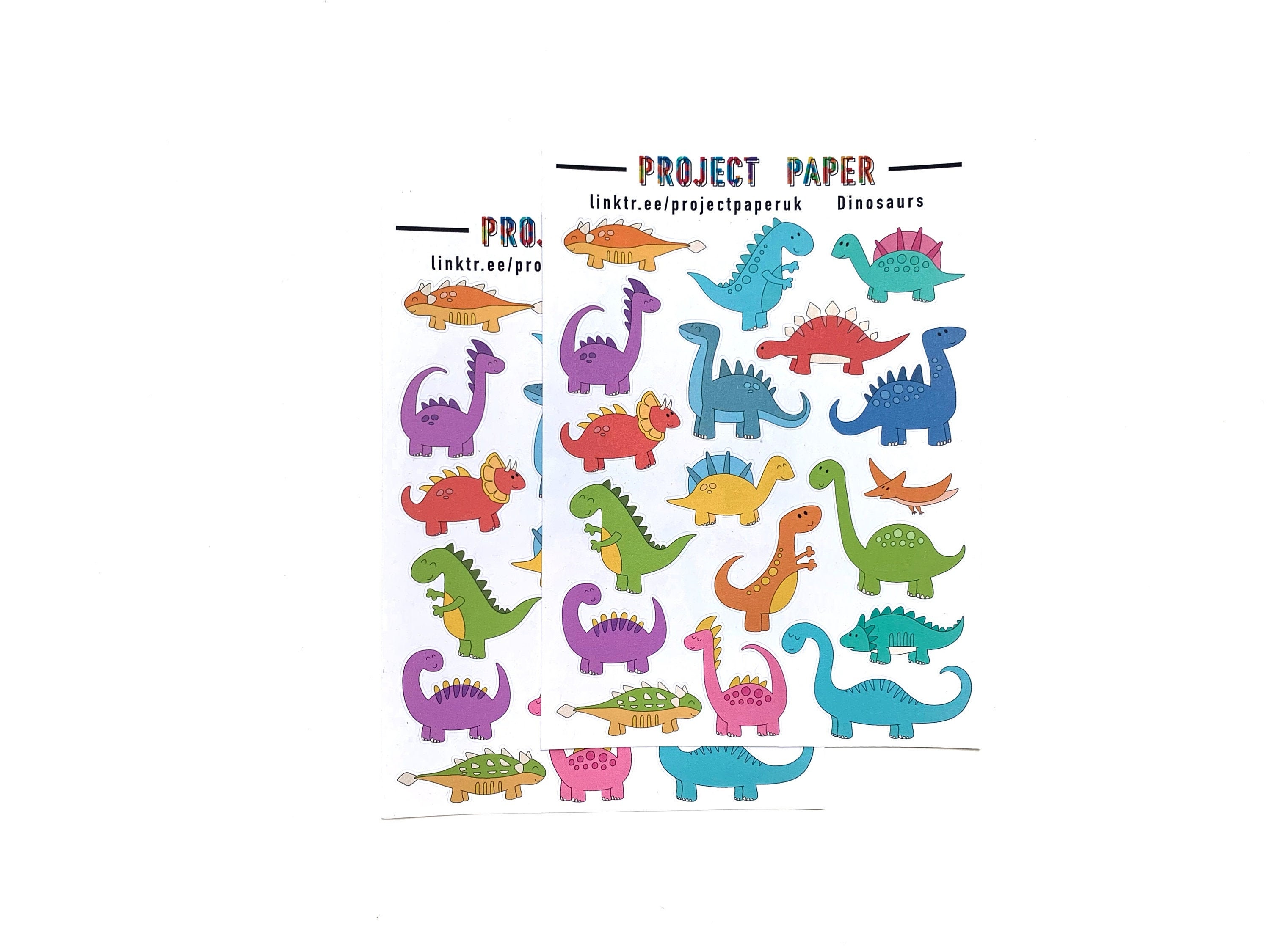 Dinosaur Sticker Sheet 1 recycled Paper Ecofriendly Etsy UK