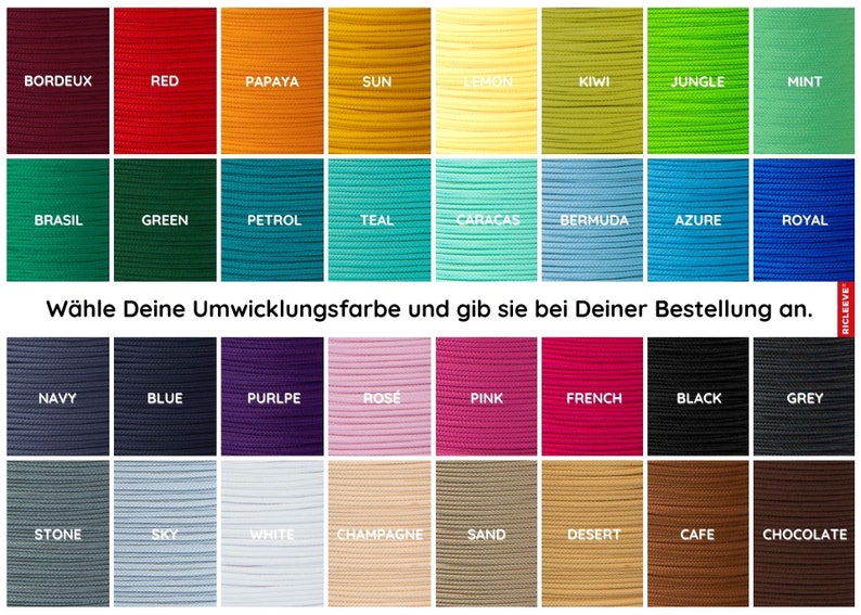 RICLEEVE® Schlüsselband lang zum umhängen Türkis Beige Gemustert mit individueller Farbauswahl Schlüsselanhänger Bild 2