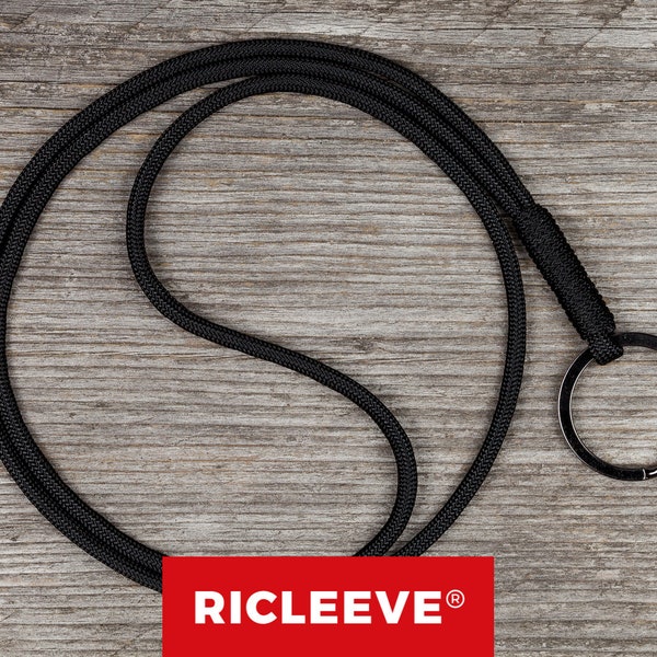 RICLEEVE® Schlüsselband lang Black Style mit individueller Farbauswahl Schlüsselanhänger Geschenk für Damen und Herren Maritim