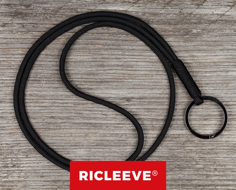 RICLEEVE® Schlüsselband lang Black Style mit individueller Farbauswahl Schlüsselanhänger Geschenk für Damen und Herren Maritim image 1