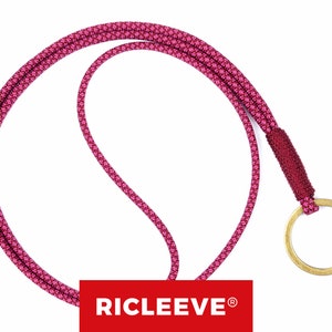 RICLEEVE® Schlüsselband lang Weinrot Gemustert mit individueller Farbauswahl Schlüsselanhänger Geschenk für SIE & IHN