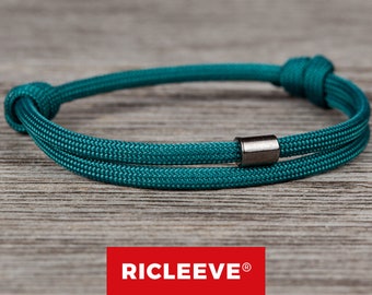 RICLEEVE® Surferarmband Petrol für Herren Damen Freundschaftsband Paar Armband für Männer Frauen