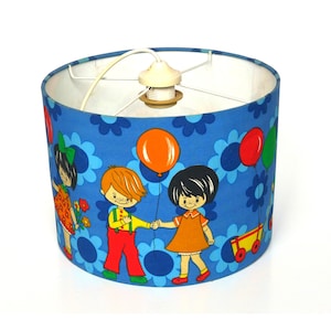 Vintage Lampshade &quot;Mondo dei bambini&quot; Blu