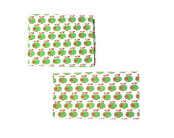 Vintage Kids Bedding "Apple and Dot" Green-Red Selection