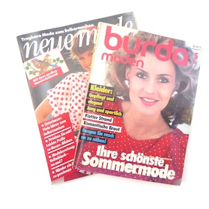 Vintage 1980s Burda Moden Neue Mode sewing pattern booklet &quot;1983&quot; selection