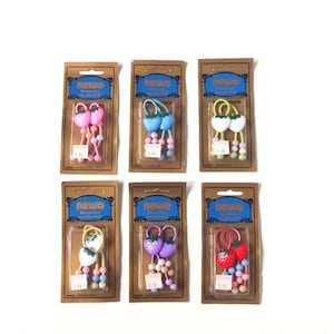 80s hair tie elastic band &quot;Strawberry&quot; selection New