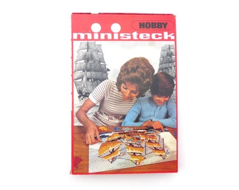 Vintage Ministeck Steckspiel "Segelschiffe 082" Prestofix