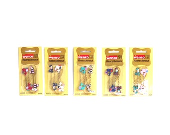 70s hair clips "Snoopy & Mickey" 4 pieces selection new