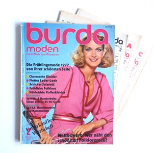 Vintage Burda Moden Magazine magazine 8/1977 sewing pattern booklet Februar 1977