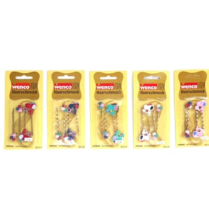 70s Hair Clips Hair Clamps &quot;Snoopy & Turtles&quot; 4 Piece Selection New