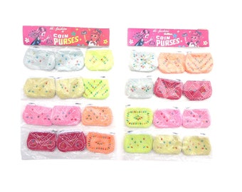 Portefeuilles pour enfants des années 70 "Coin Purse" 12 pièces Sélection plastique