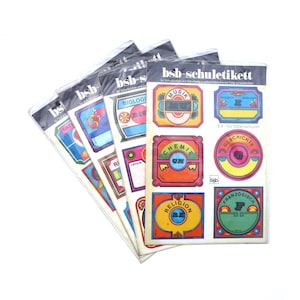 70er bsb Aufkleber Etiketten "Back to School" Auswahl Decal