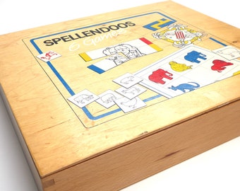 Boîte de jeu vintage XXL collection de jeux "Spellendoos" Rolf Holz