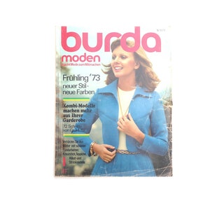 Vintage Burda Moden Magazine magazine &quot;1/1973&quot; sewing pattern booklet