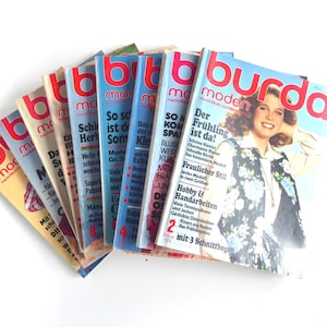 Vintage 70s Burda Moden sewing pattern booklet &quot;1978&quot; selection