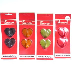 70&#39;s Towel Hook Wall Holder &quot;Coeur&quot; 2 Piece Selection Wenco