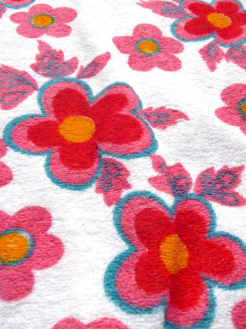 70's Terry Top Tunic "Dress you up!" White-Bunt Selection New image 3