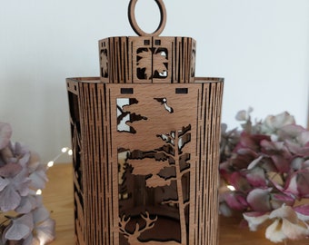 Laterne aus Holz|Geschenk|