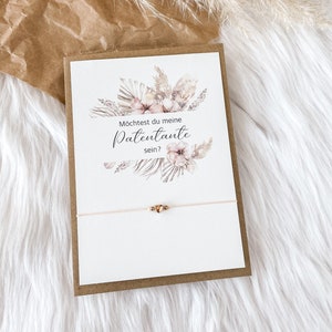 Patentante fragen möchtest du meine Patentante sein werden Postkarte Geschenkset Taufpatin Taufe Geburt mit Umschlag