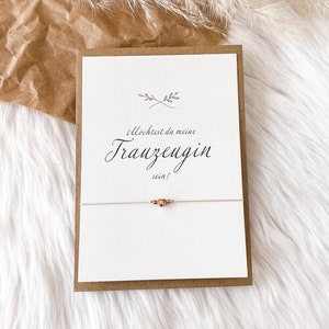 Trauzeugin fragen Hochzeit Armband Möchtest du meine Trauzeugin sein Trauung Geschenk Postkarte Geschenkset