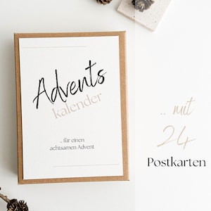 Adventskalender mit Postkarten / Affirmationskarten / mit Karten / Achtsamkeit / Nachhaltiger Adventskalender / Version 2024