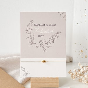 Geschenk Patentante Fragen Postkarte Taufe Geburt Geburt