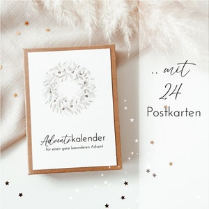 Adventskalender mit Postkarten / Affirmationskarten / mit Karten / Achtsamkeit / Nachhaltiger Adventskalender