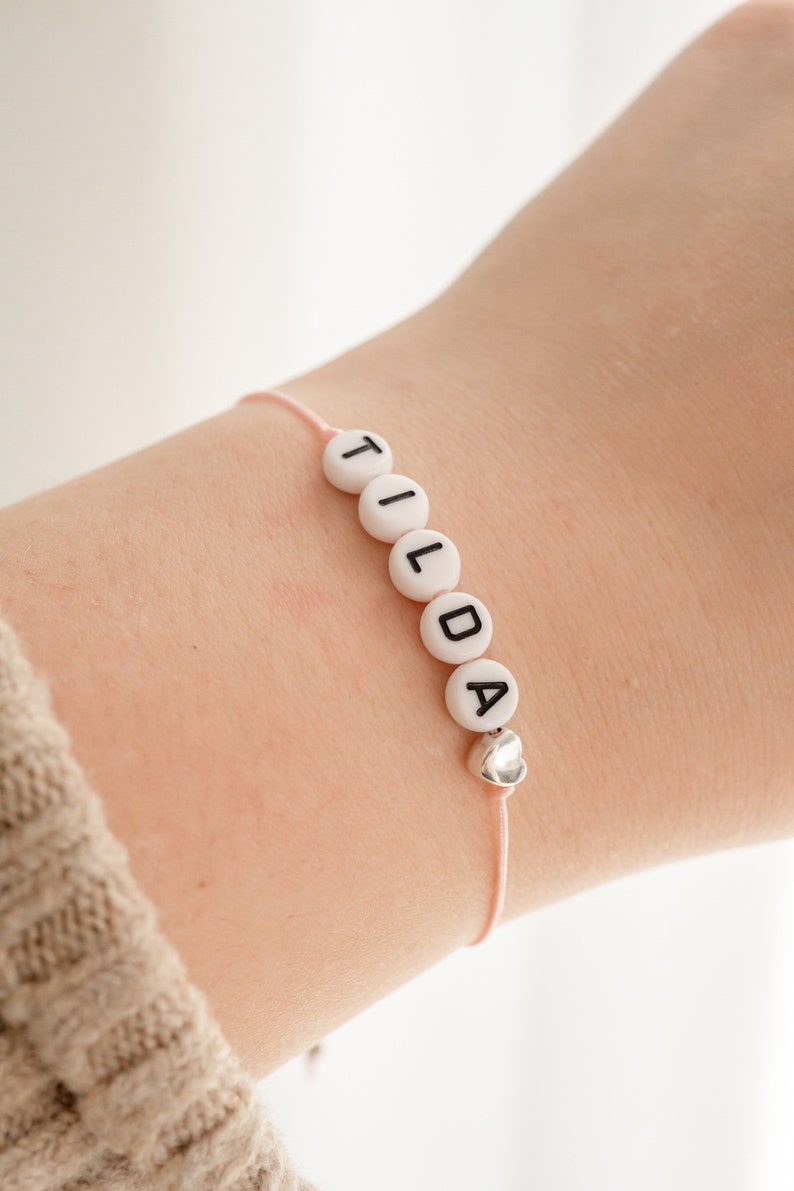 Armband Baby personalisiert / Armband Patentante / Geschenk Beste Patentante / Armband Taufe / Armband Geburt / Buchstaben / mit Name zdjęcie 4