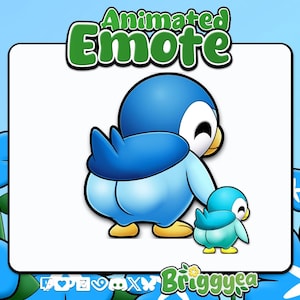 Animated Pokemon Emote Piplup Bum