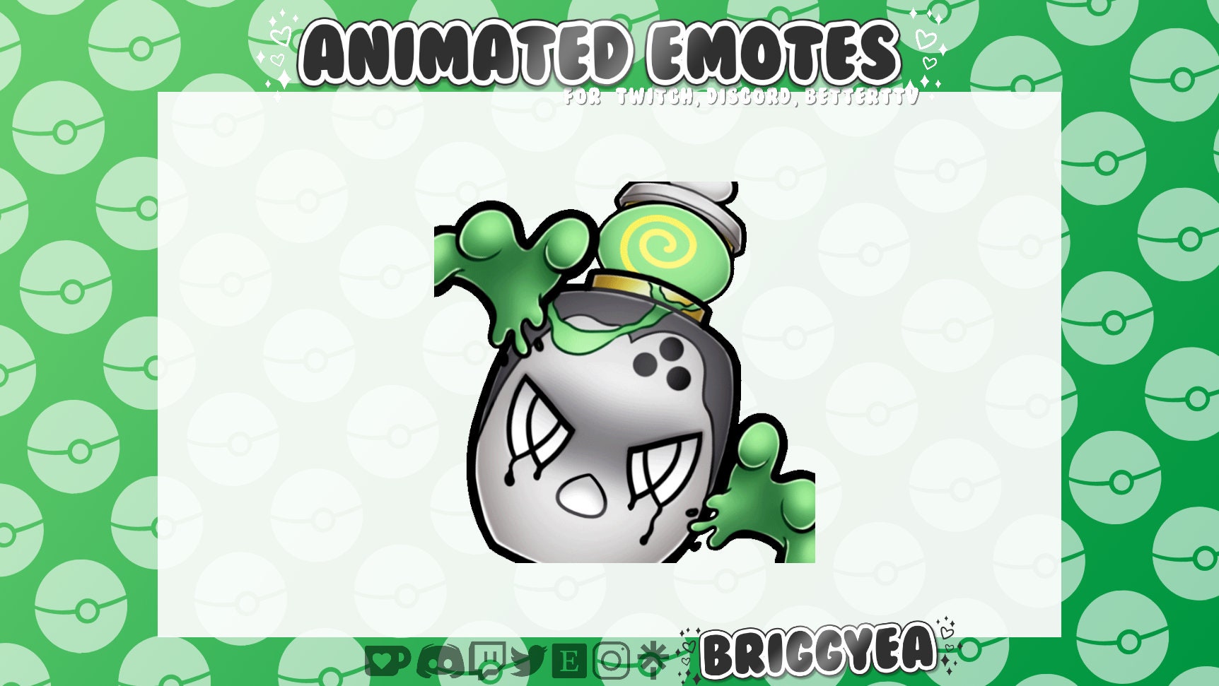 Animated Pokemon Emote Poltchageist Scare