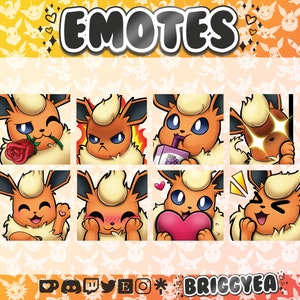 Flareon Pokemon emote set