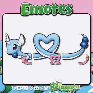 Pokemon Dragonair Long emote set